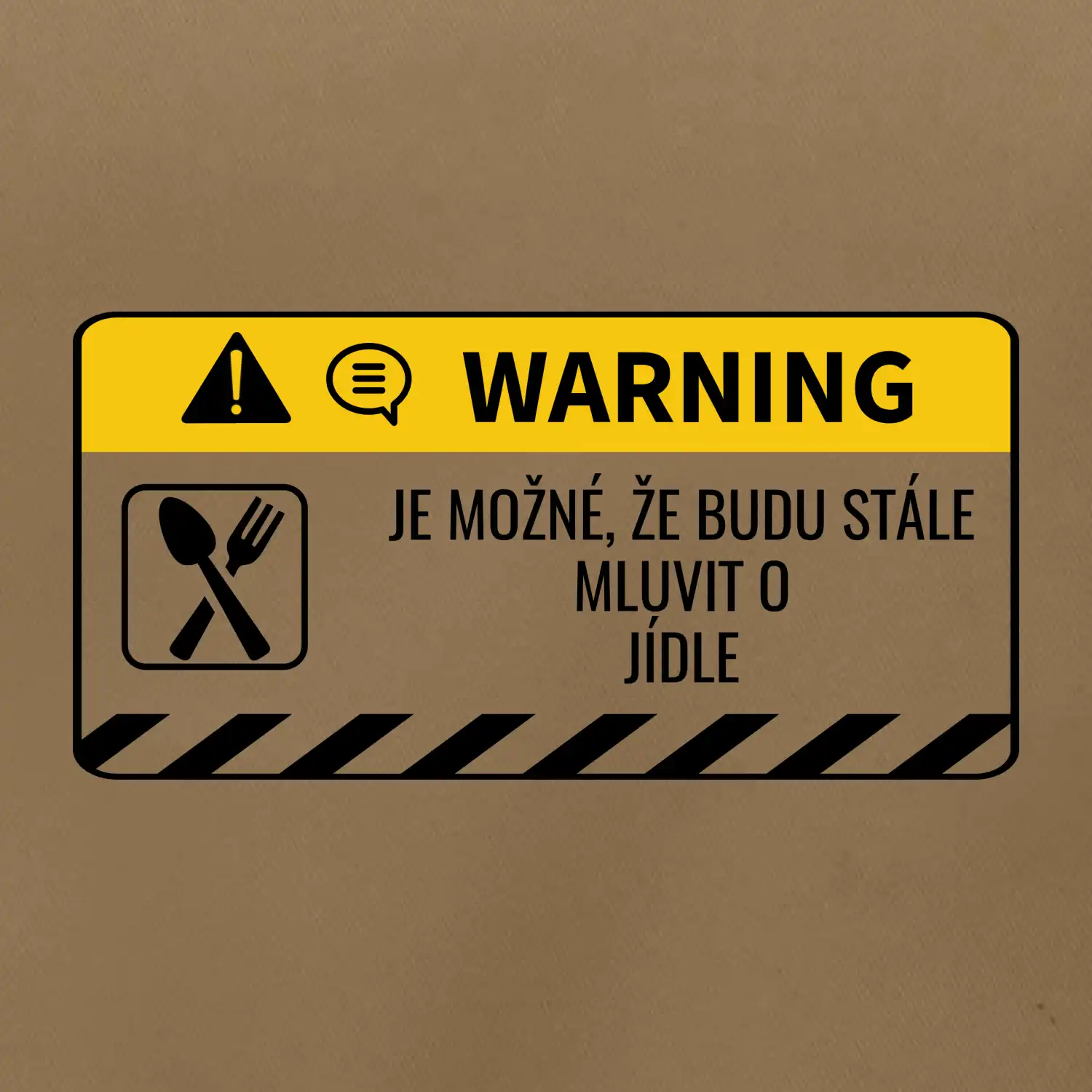 Warning mluvení - Jídlo