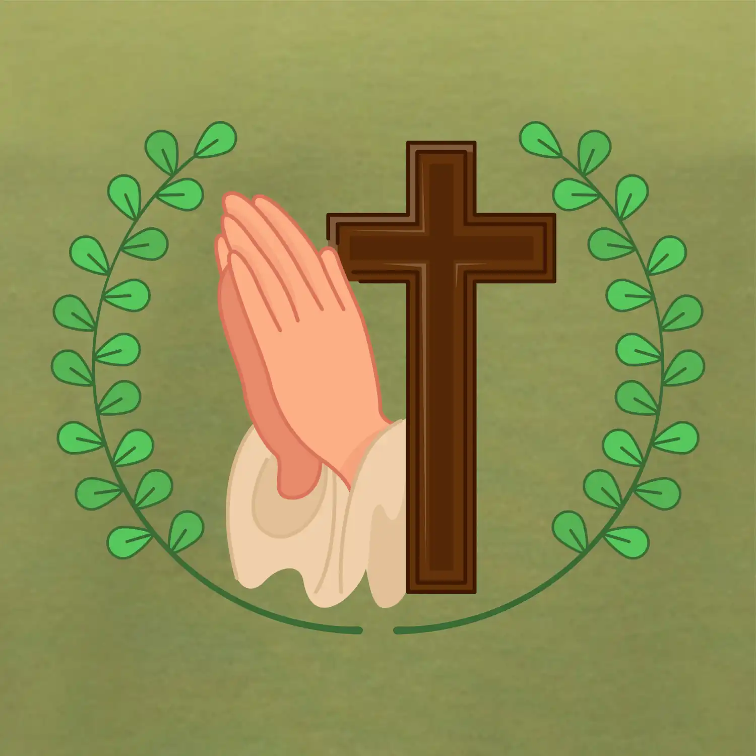 Věnec - kříž a modlení