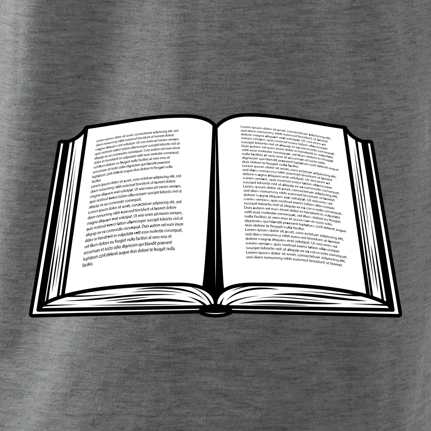 Kniha černobílá otevřená s textem