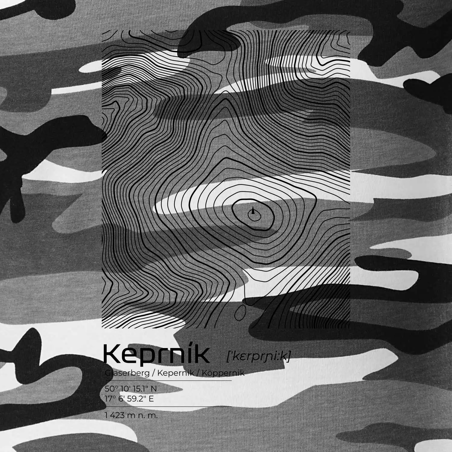 Keprník - vrstevnice v obdélníku