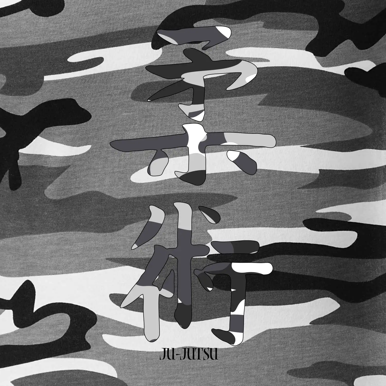 Ju-jutsu maskáčový nápis