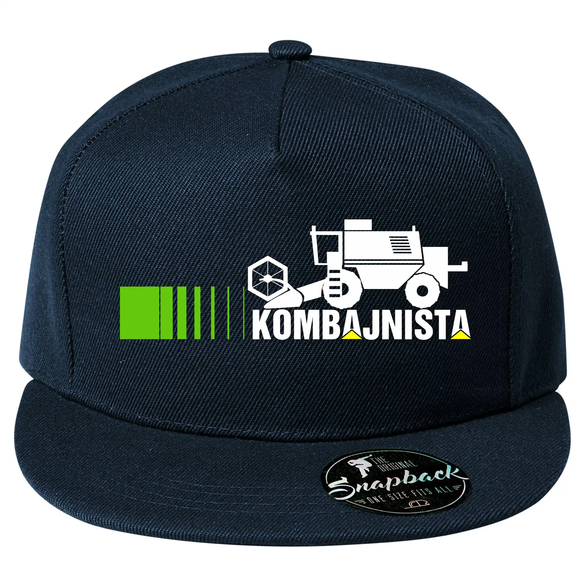 Kombajnista zelená a žlutá