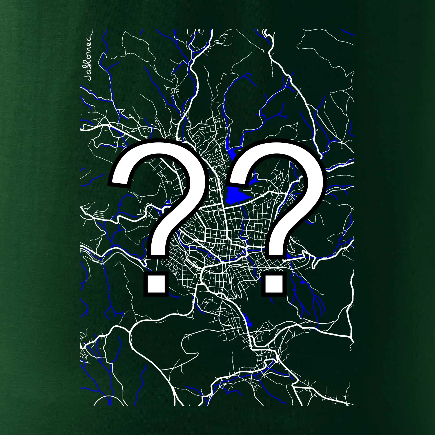 Vaše město - Mapa s vodními toky