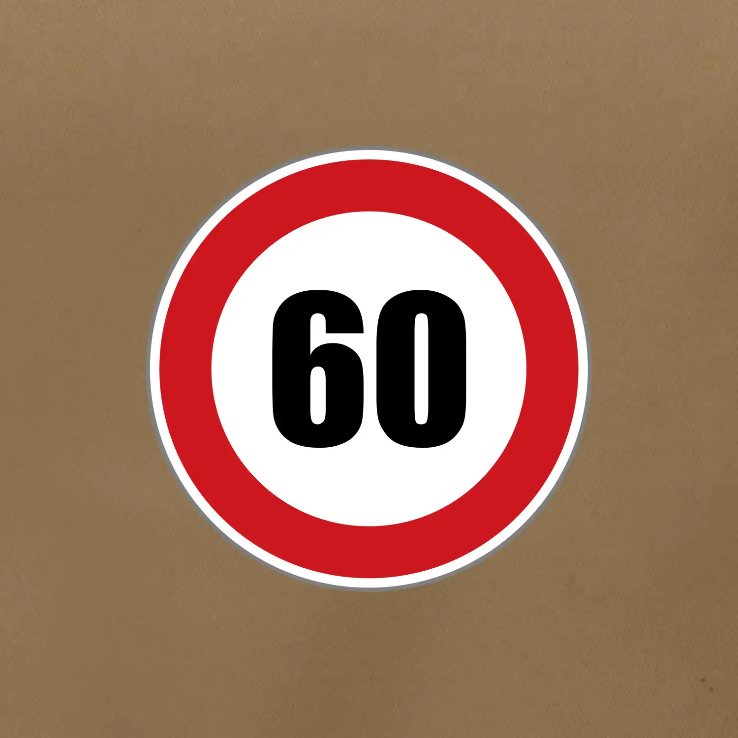 Dopravní značka - omezení rychlosti 60