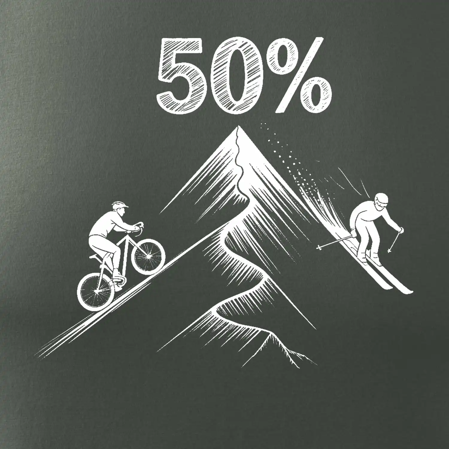 Narozeniny cyklista a lyžař 50