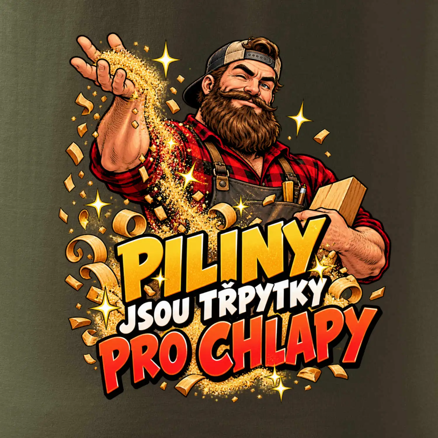 Piliny jsou třpytky pro chlapy - vousatý truhlář