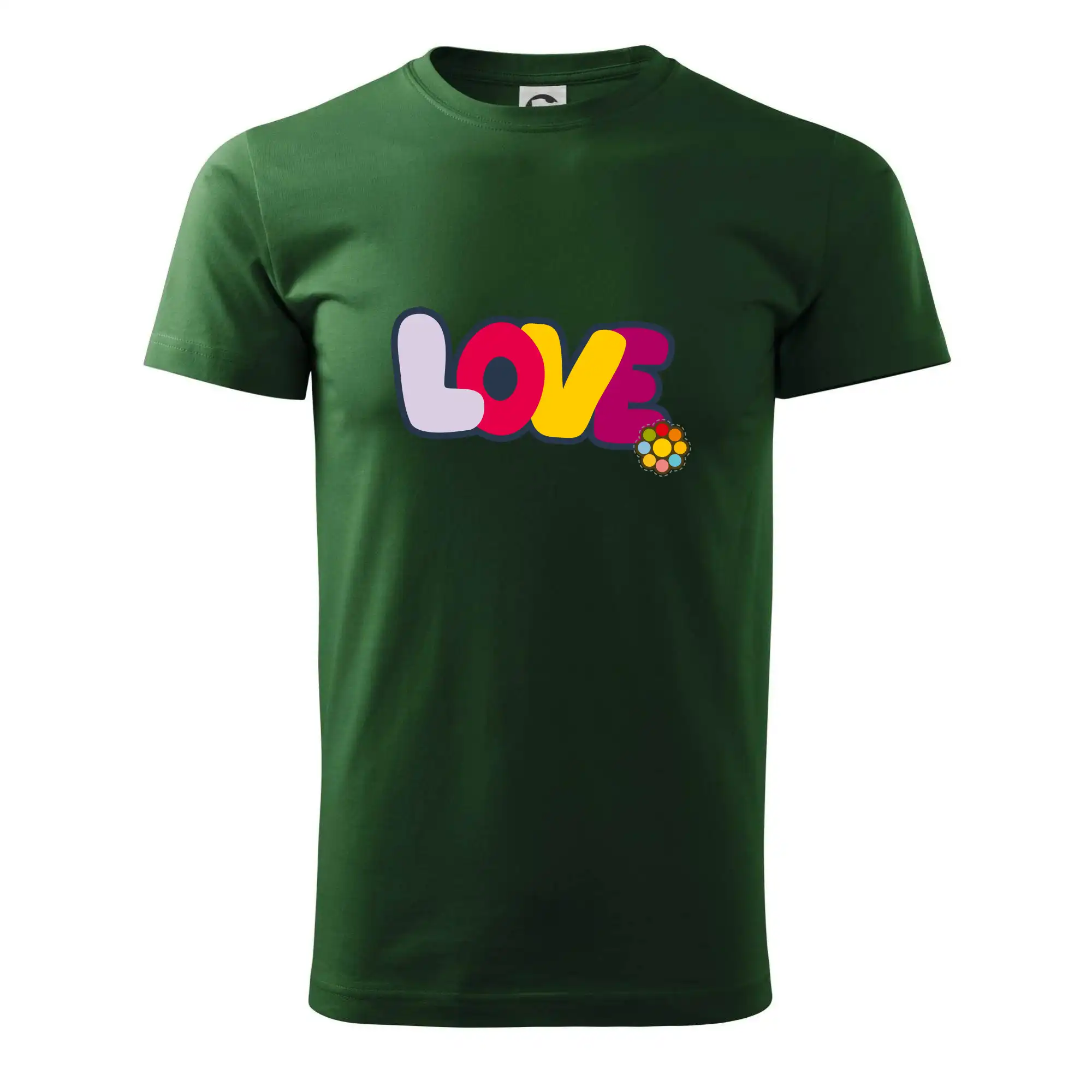 Love nápis s květinou