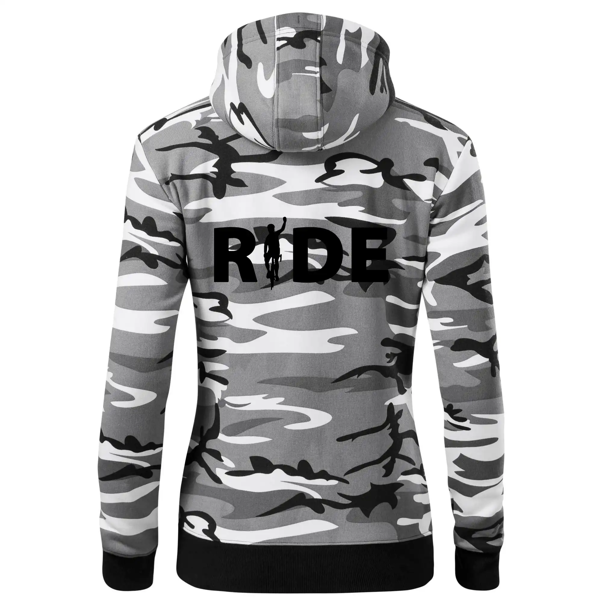 Ride - nápis s cyklistou