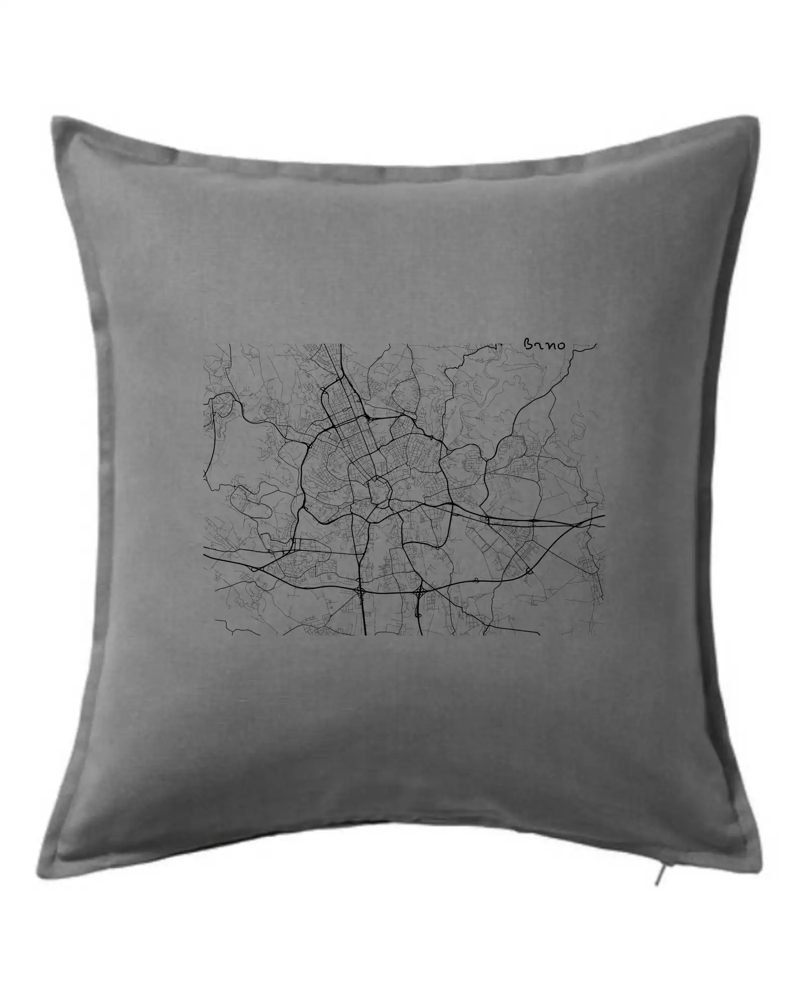 Černobílá mapa Brno