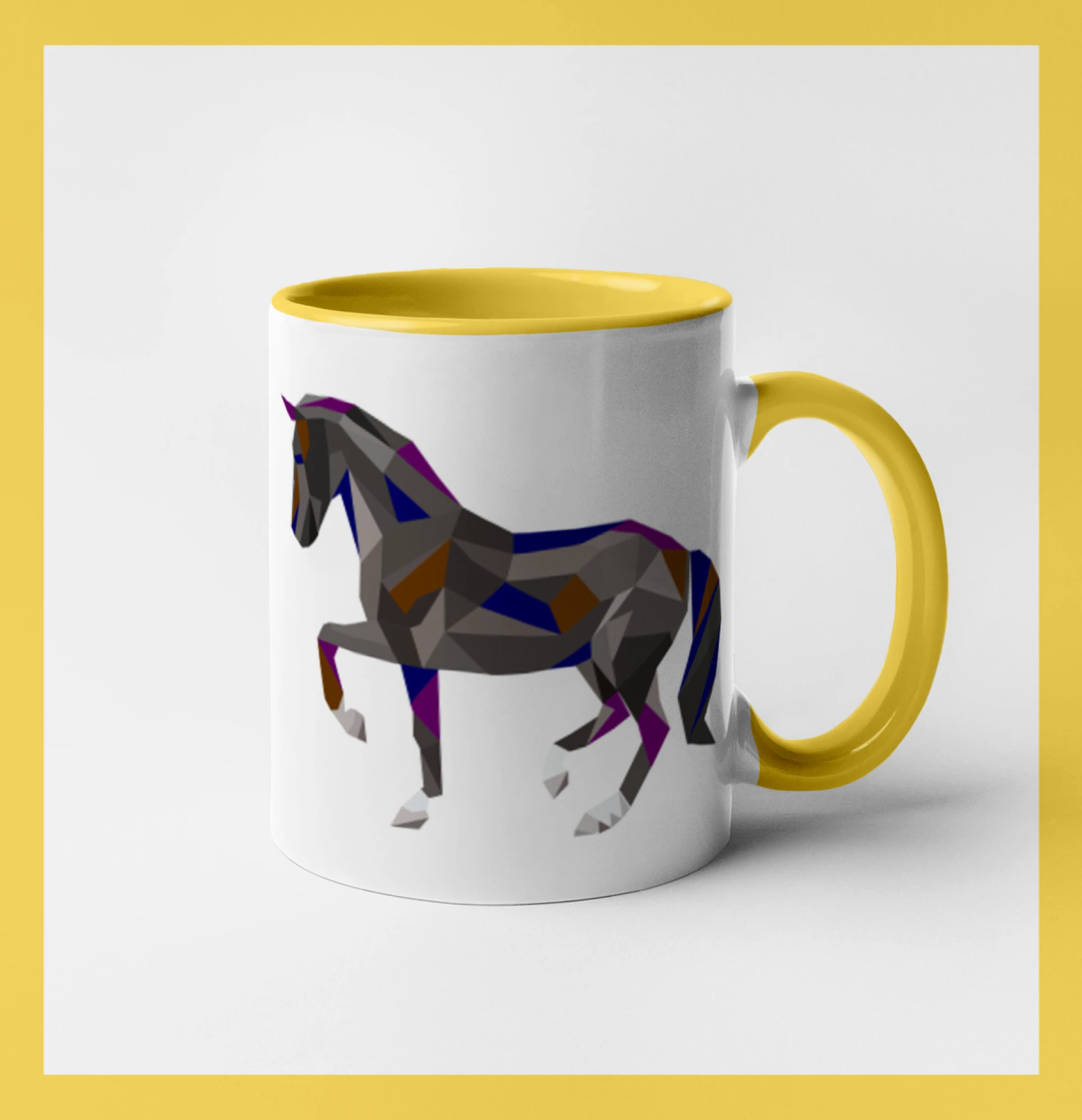 Kůň geometrie barevný