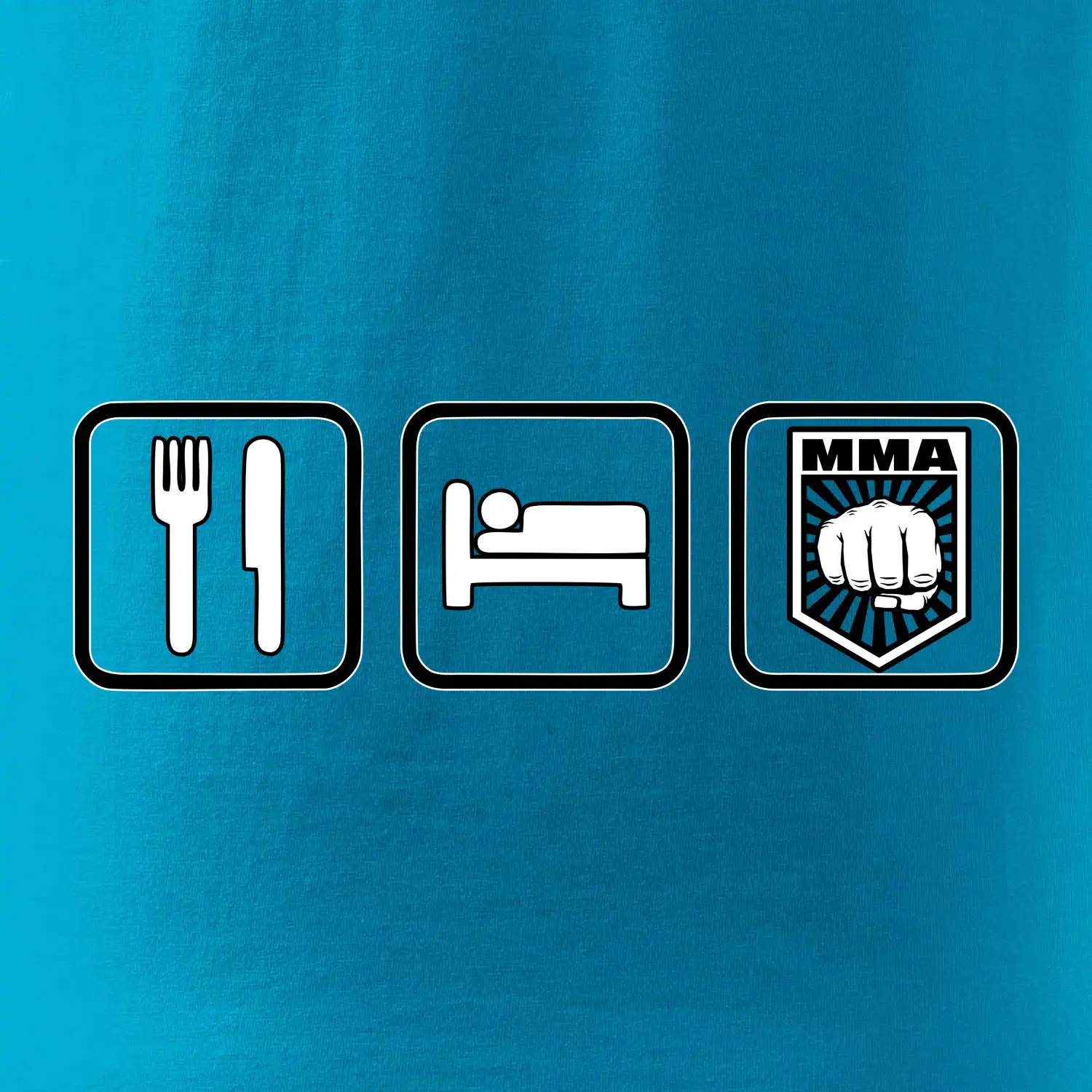 Eat sleep MMA v řádku