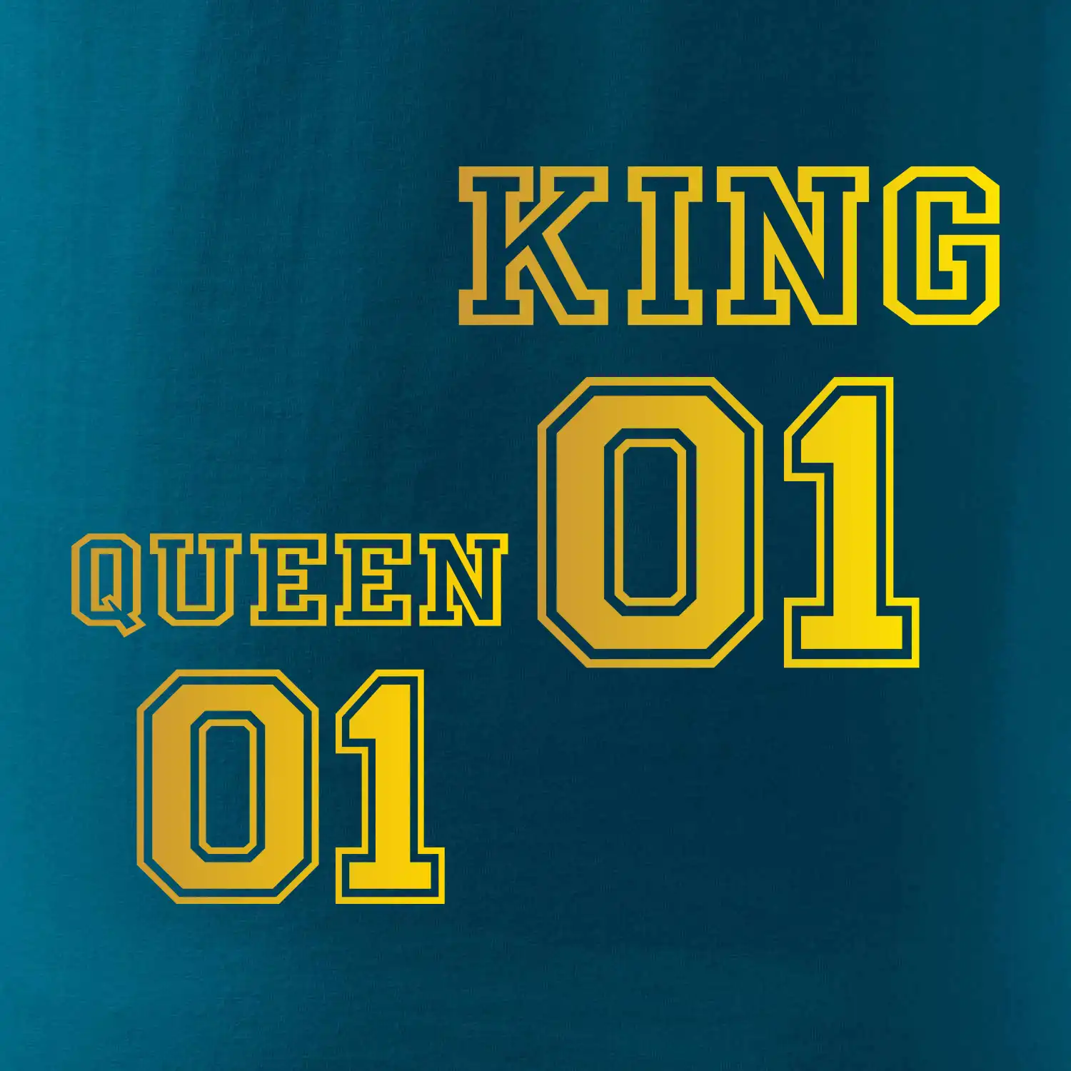 King - Queen - 01 dres - zlatý potisk