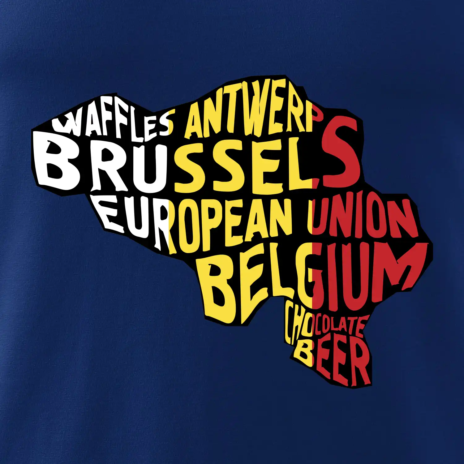 Mapy - názvy měst - Belgie