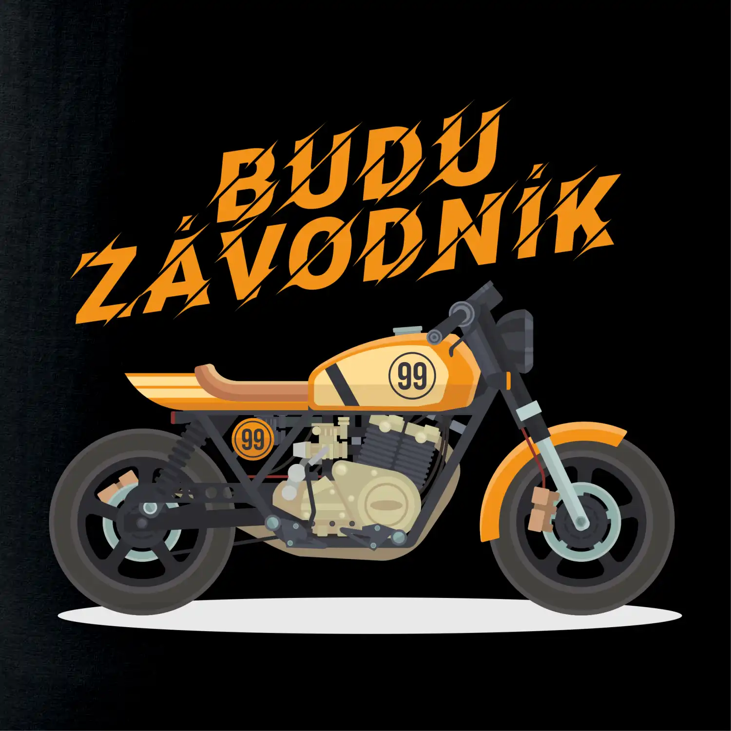 Budu závodník  žlutý cafe racer