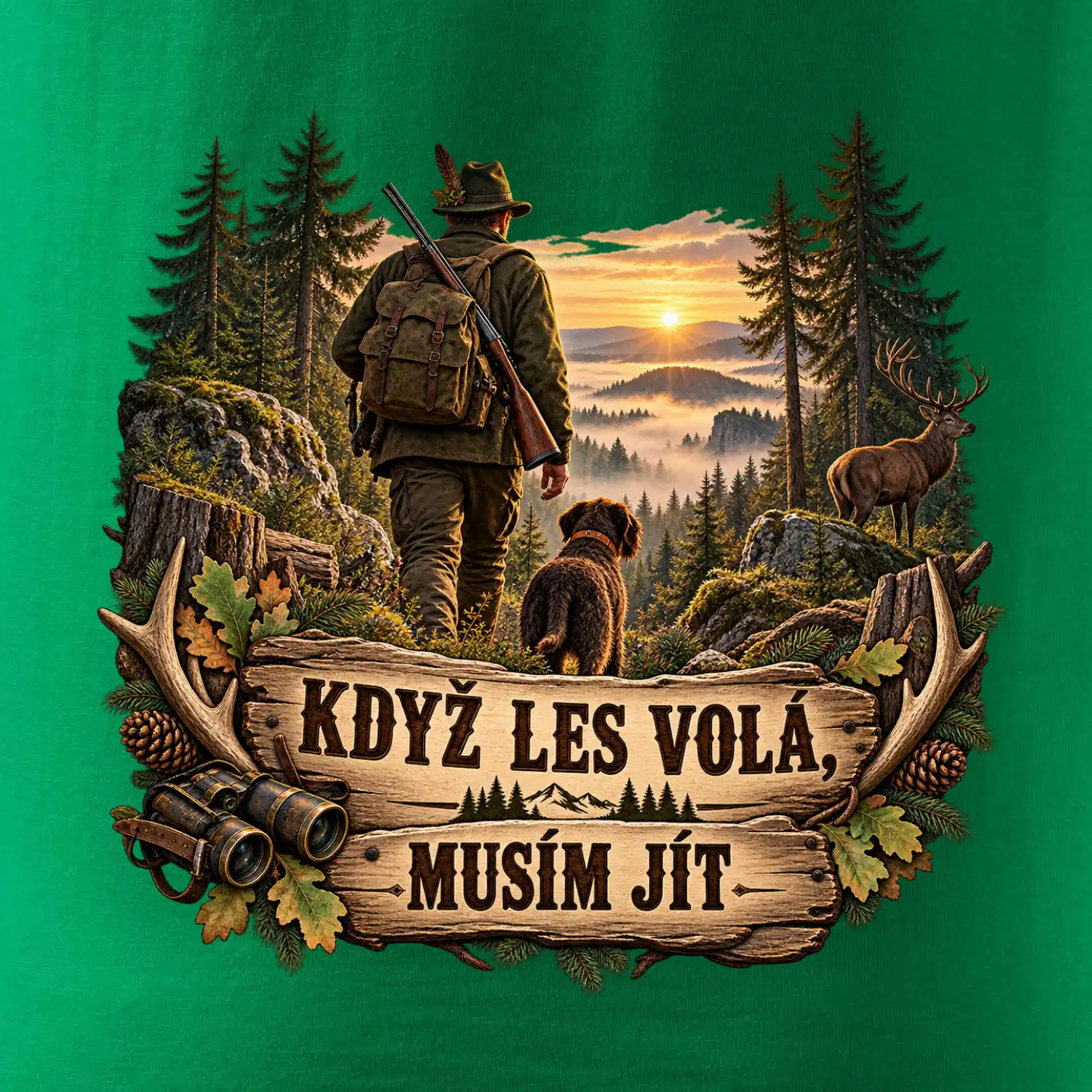 Když les volá musím jít myslivec