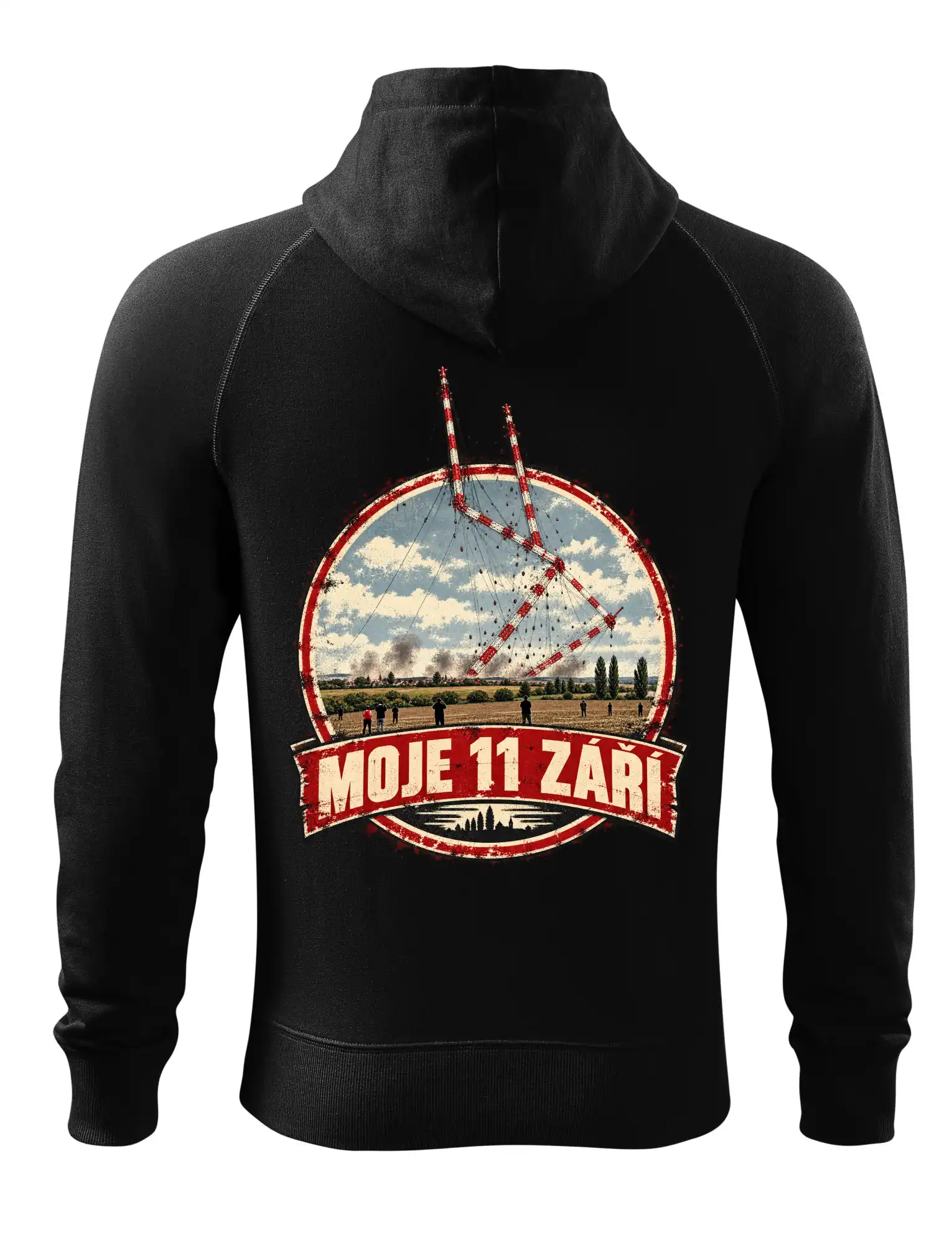 Liblice B bortící se věže moje 11 září retro odznak
