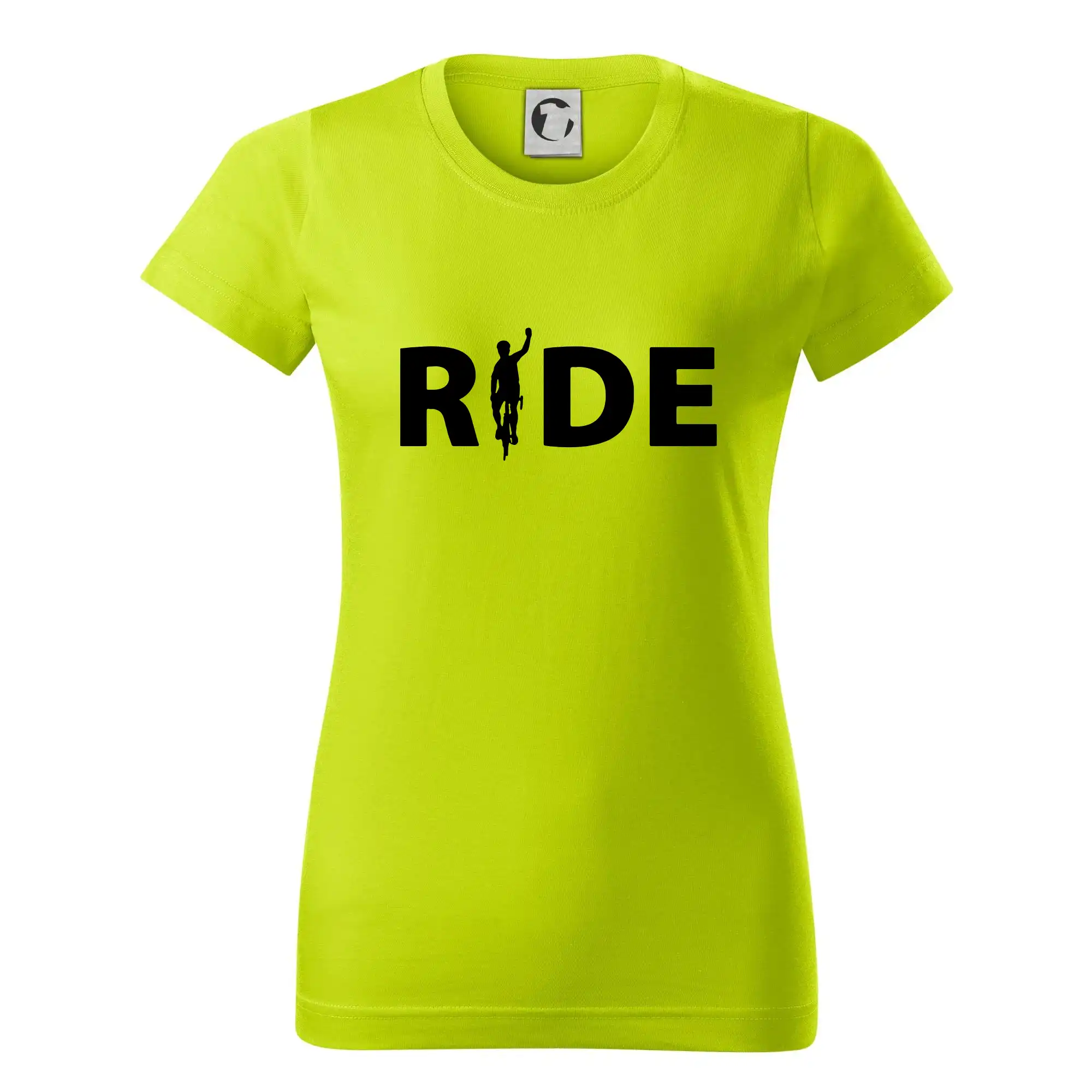 Ride - nápis s cyklistou