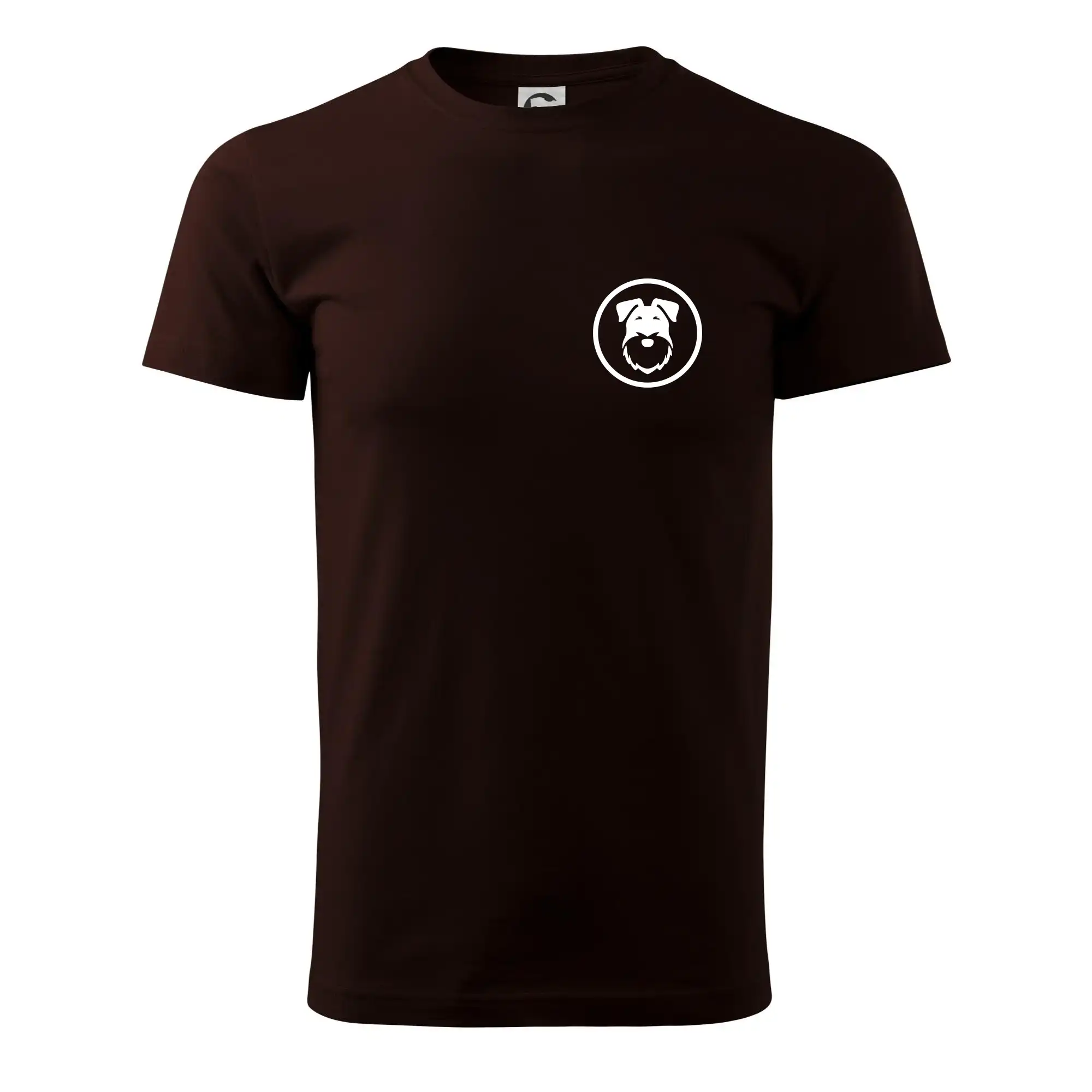 Knírač v kolečku na prsu