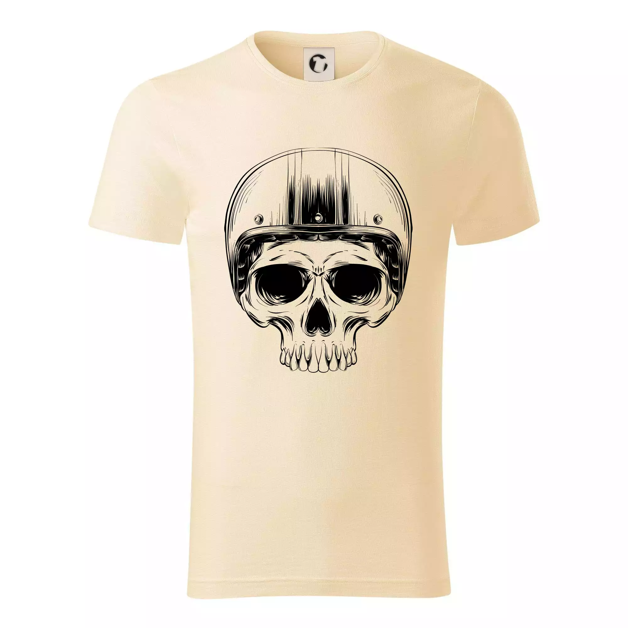 Motorkář lebka s kulatou hlavou