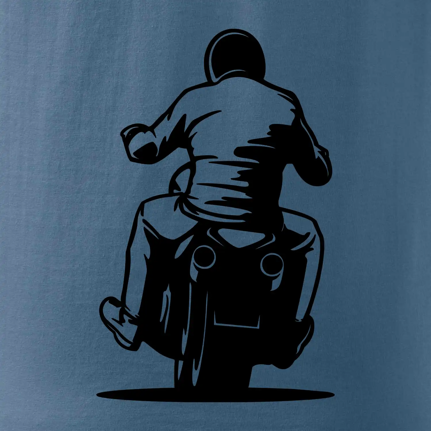 Motorkář na zádech - chopper