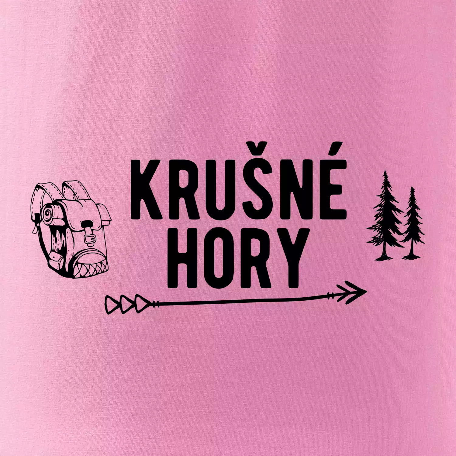 Krušné hory nápis