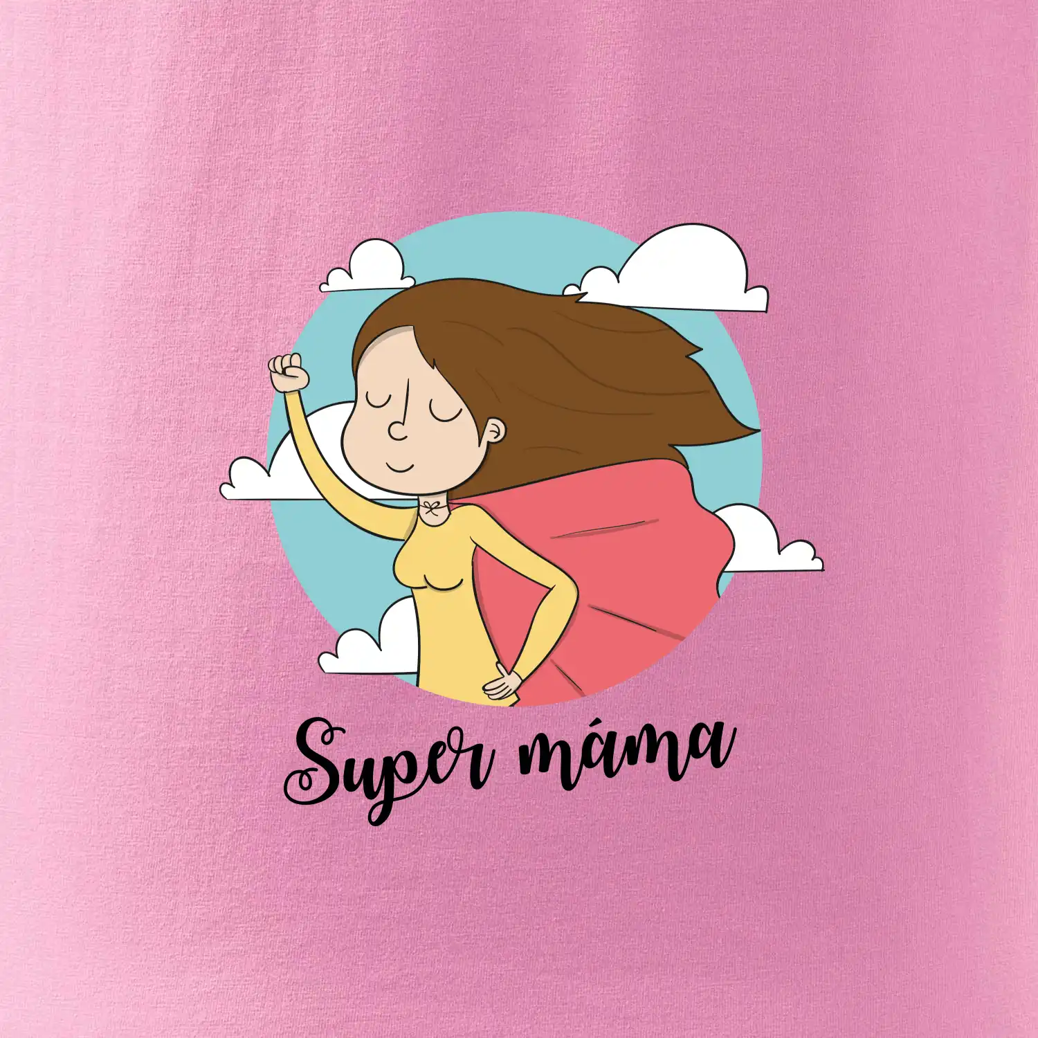 Kreslený obrázek Super máma