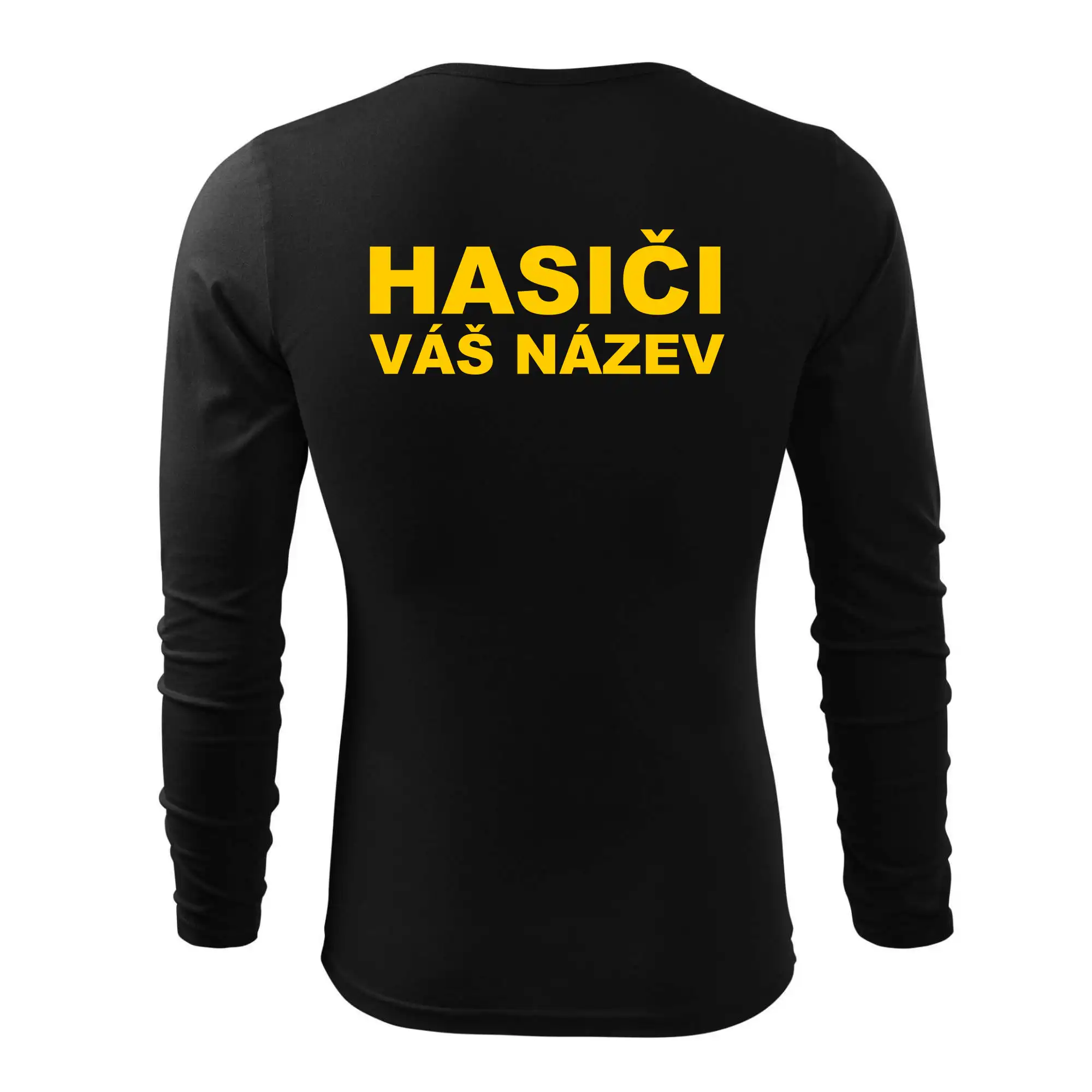 Hasiči - žlutý nápis - váš název sboru