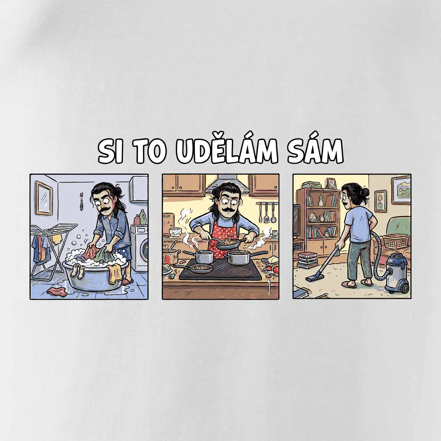 Si to udělám sám - dlouhé vlasy a knír