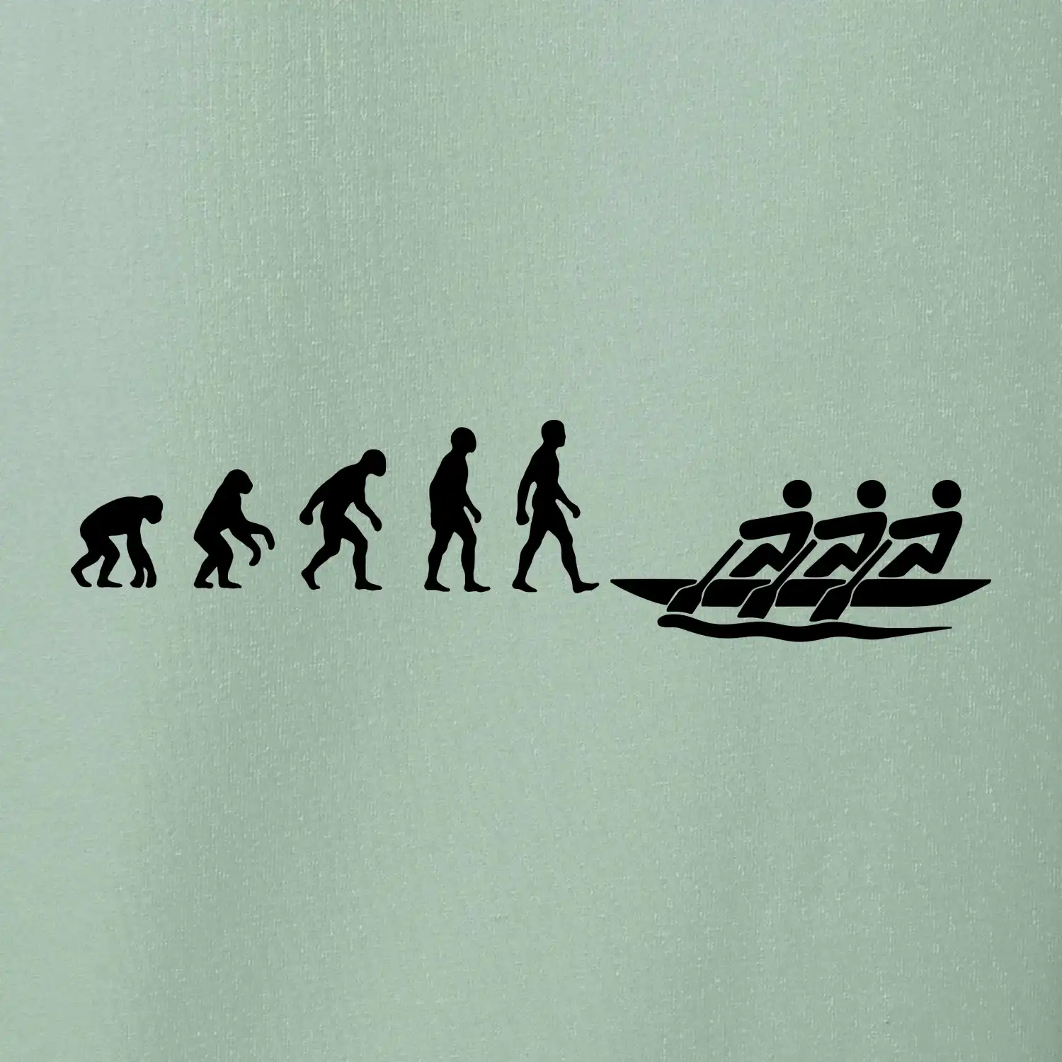 Evoluce veslování 3 lidi