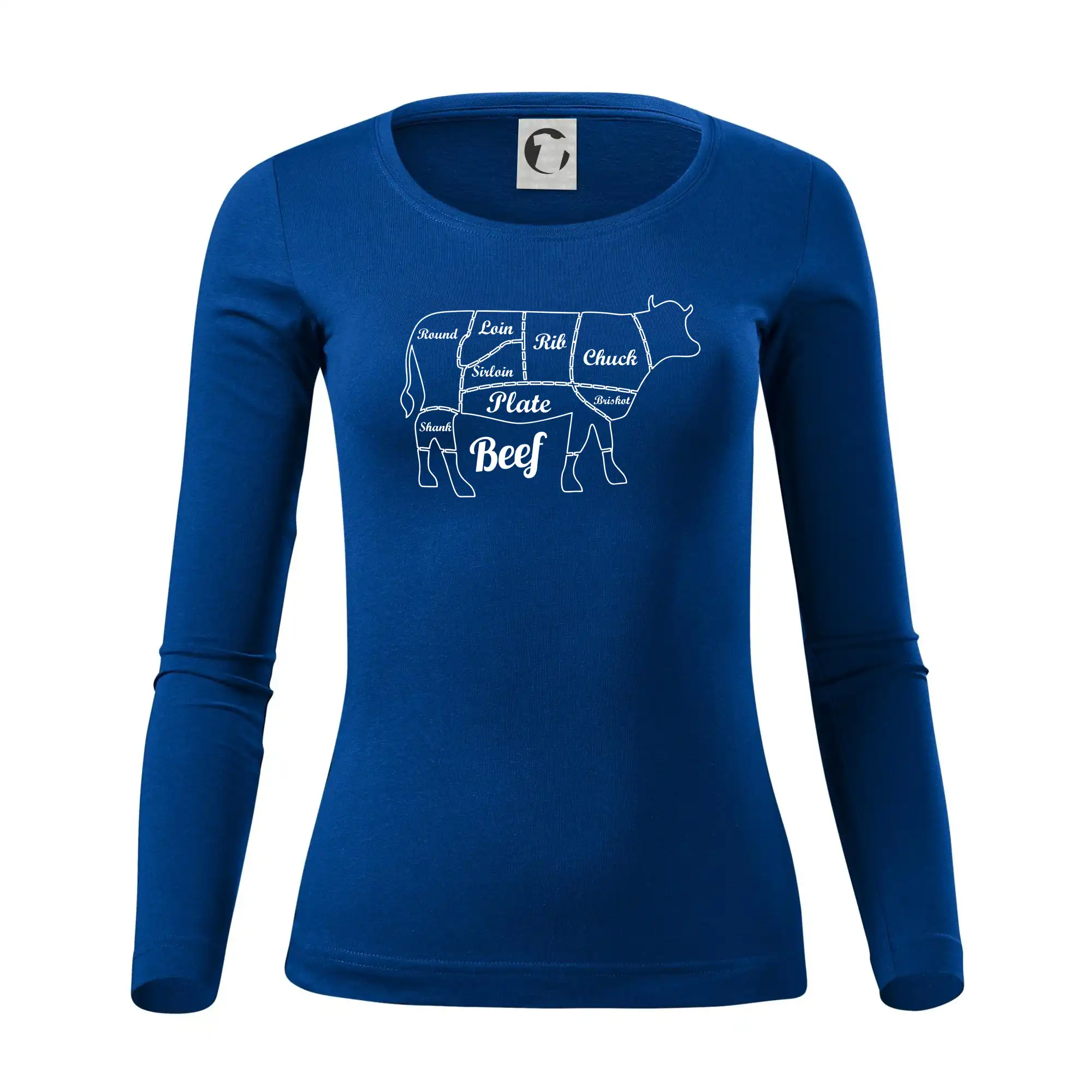 Kráva nákres rozřezání Anglicky