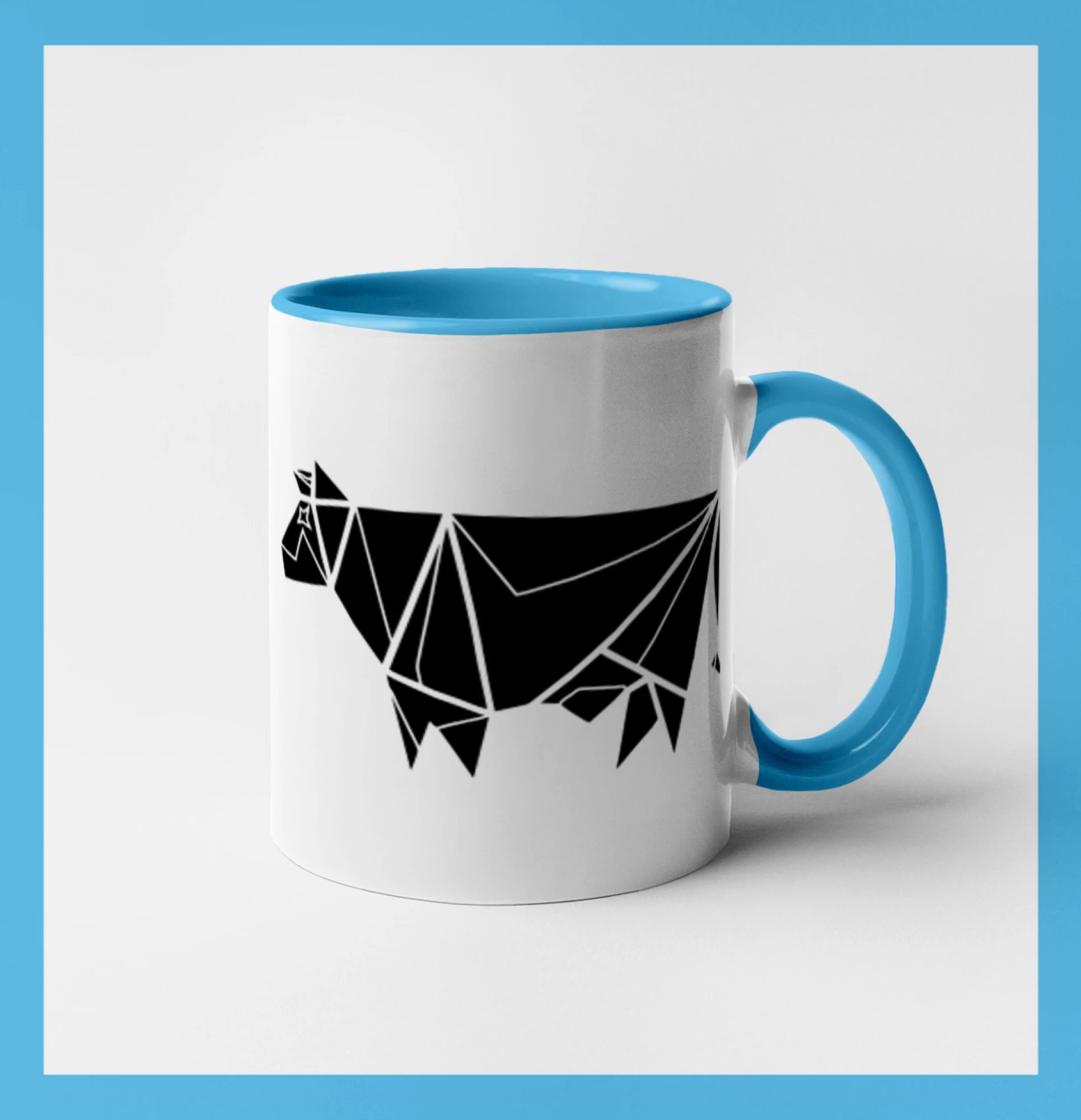 Origami kráva z boku