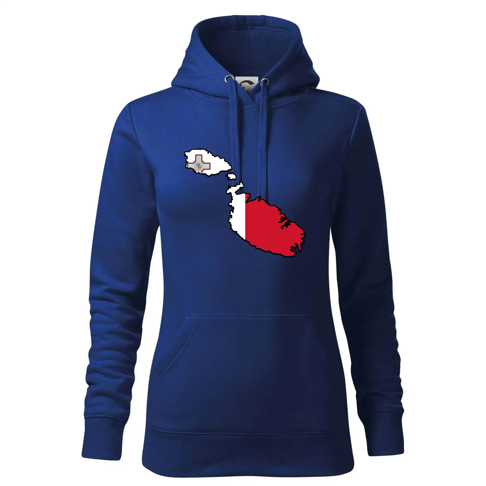 Mapa Malta s vlajkou