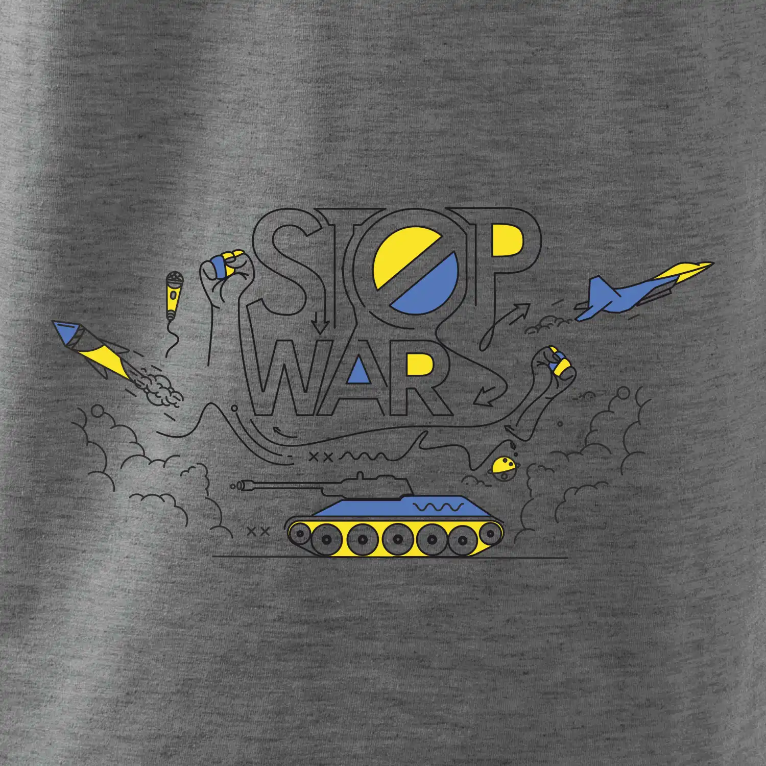 Stop war - Ukrajinské barvy