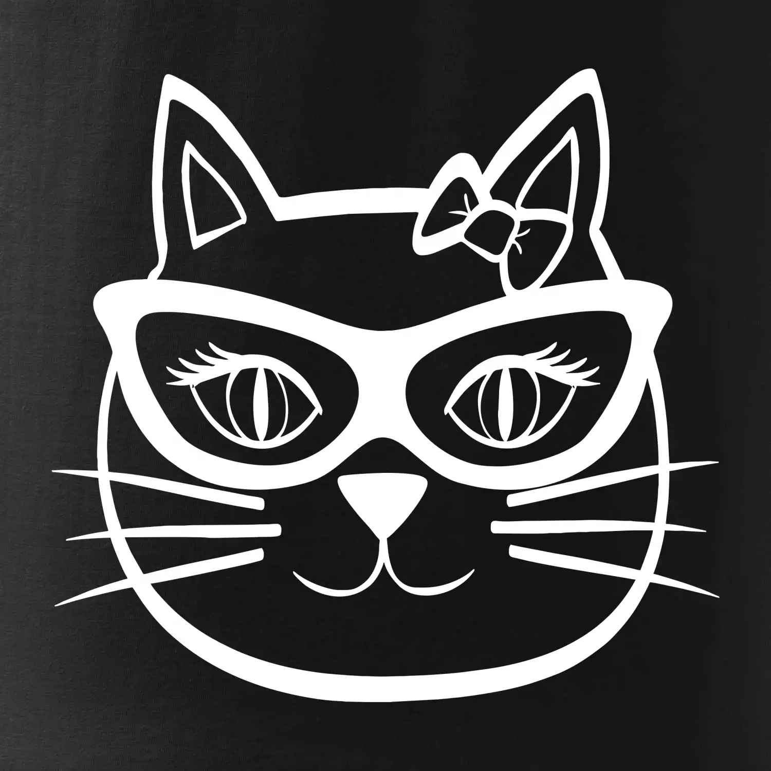 Kočičí holka s brýlemi