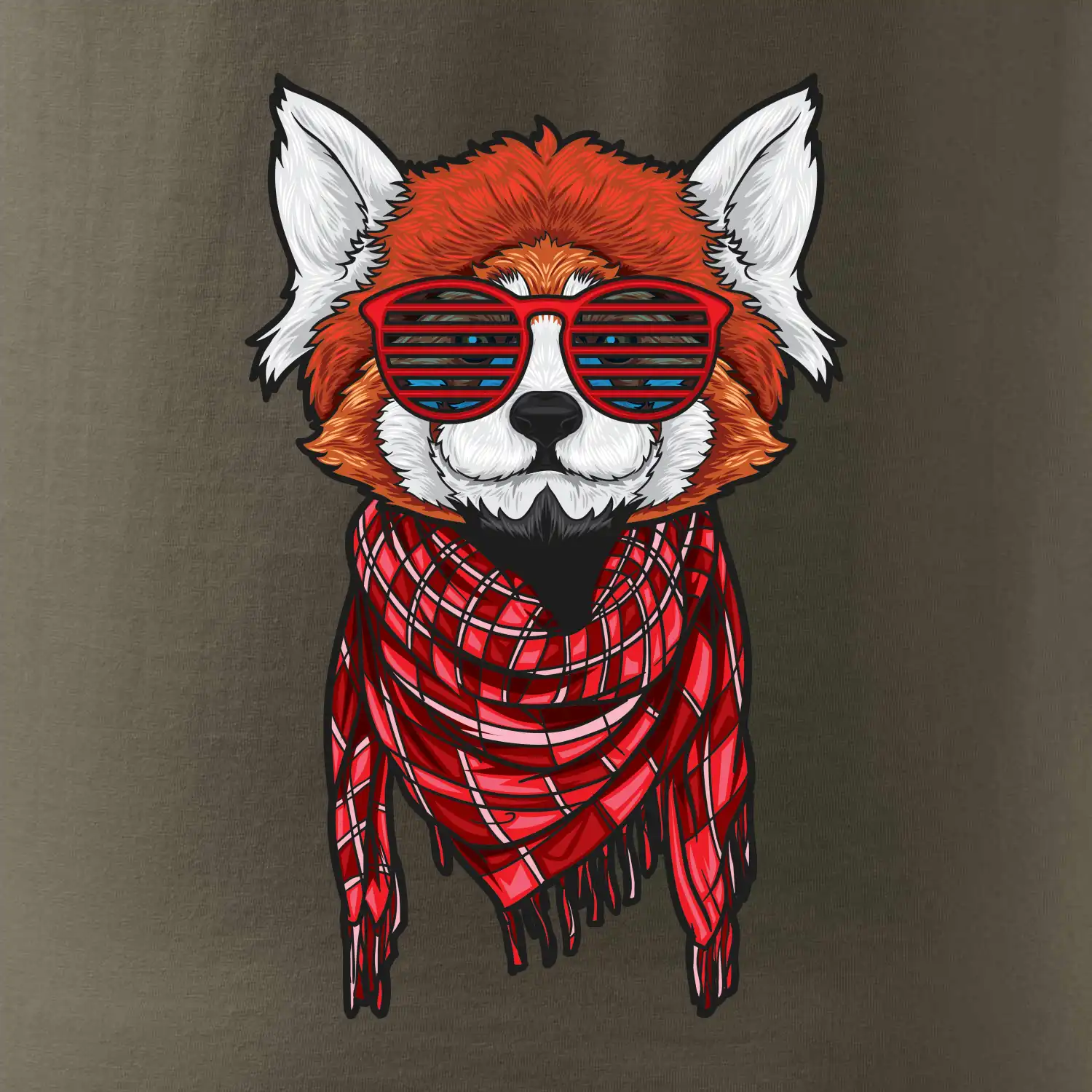 Červená panda hipster