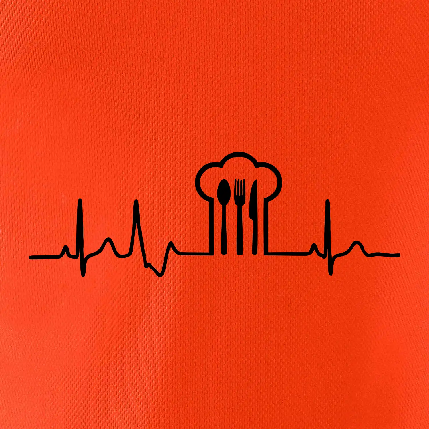 EKG kuchař čepice a příbory