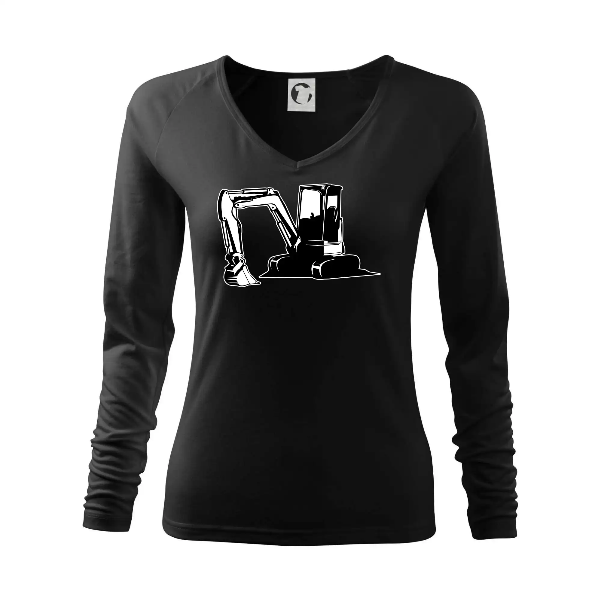 Bagr bez nápisu černobílý