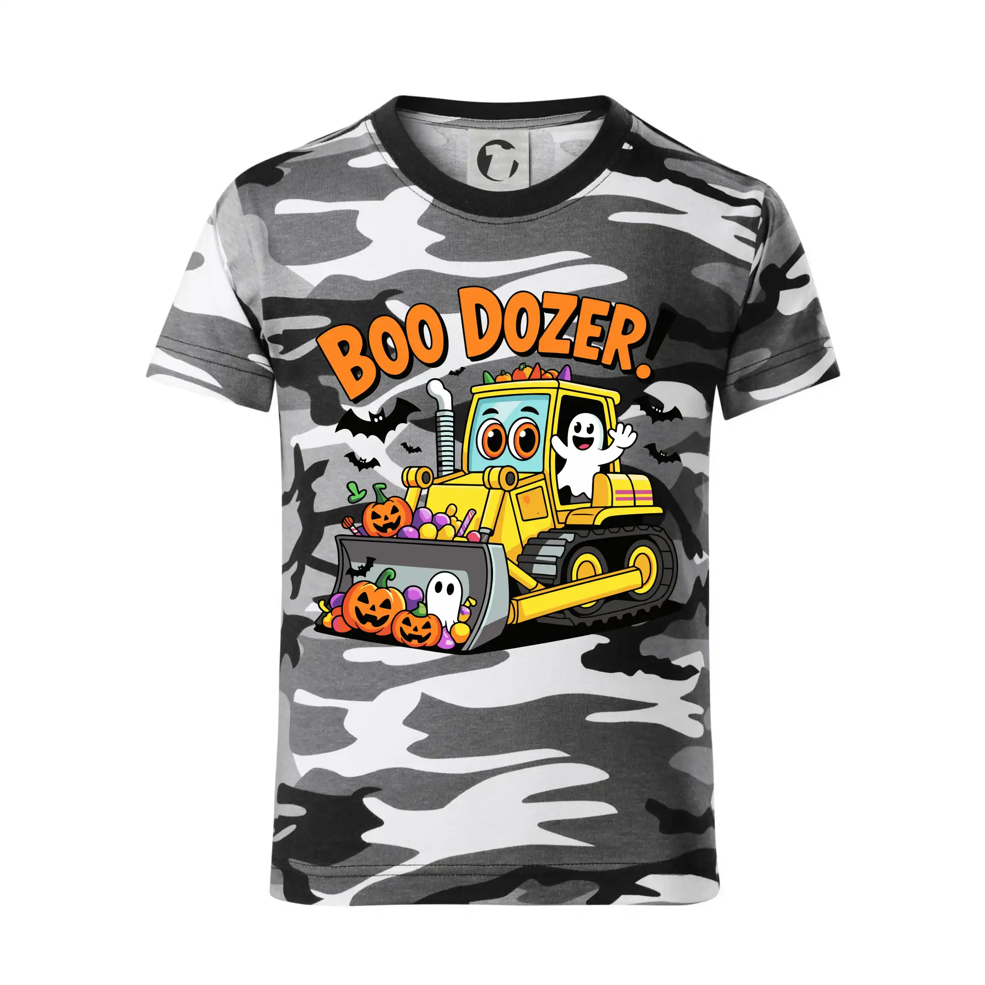 Halloweenský boo dozer