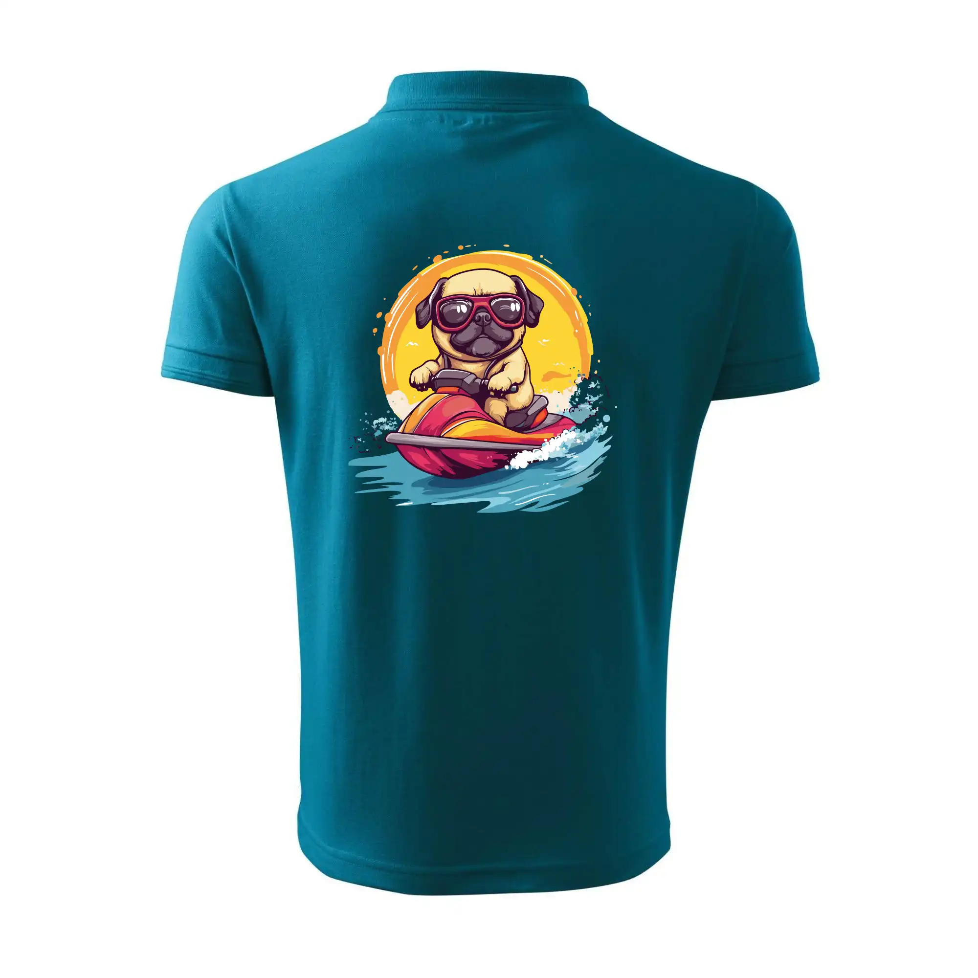 Mops na vodním skútru