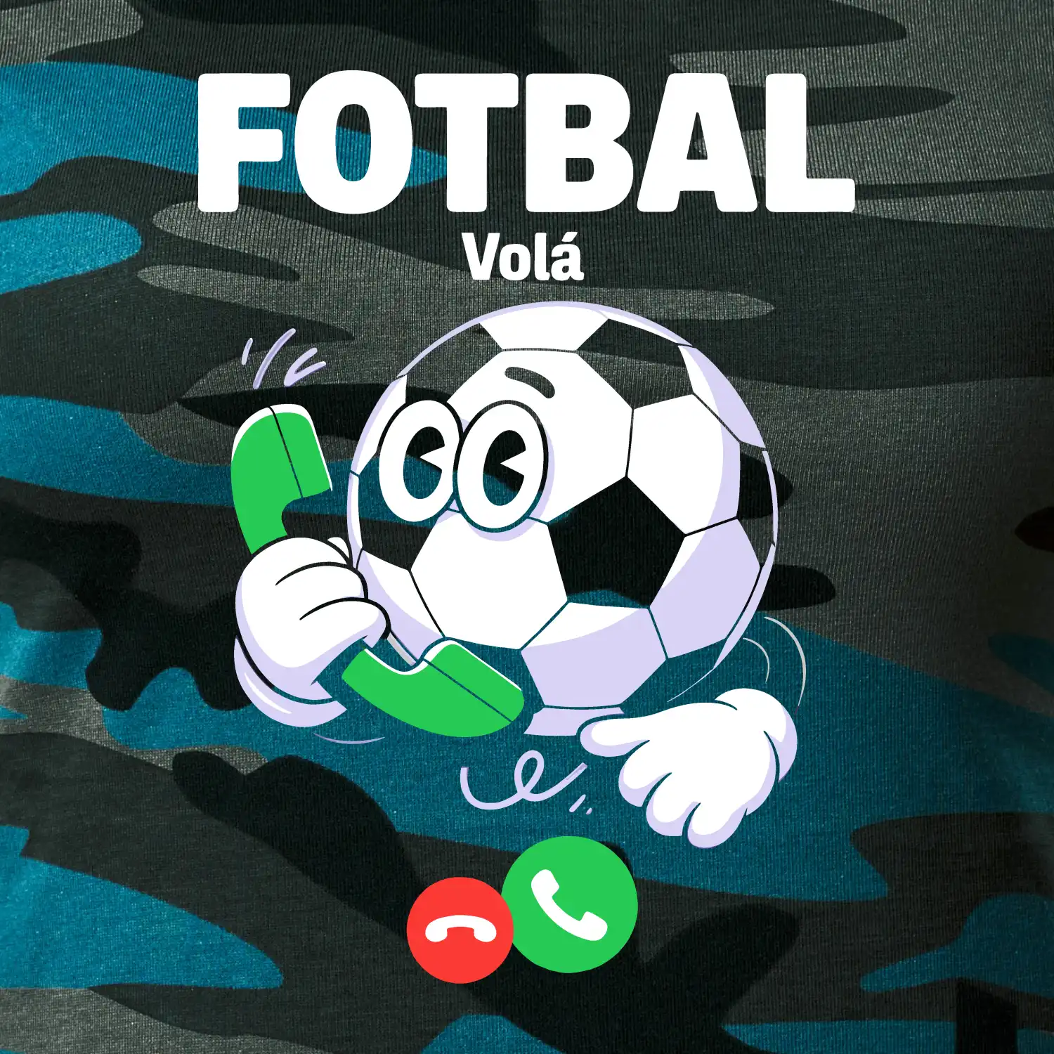 Karikatura fotbal volá