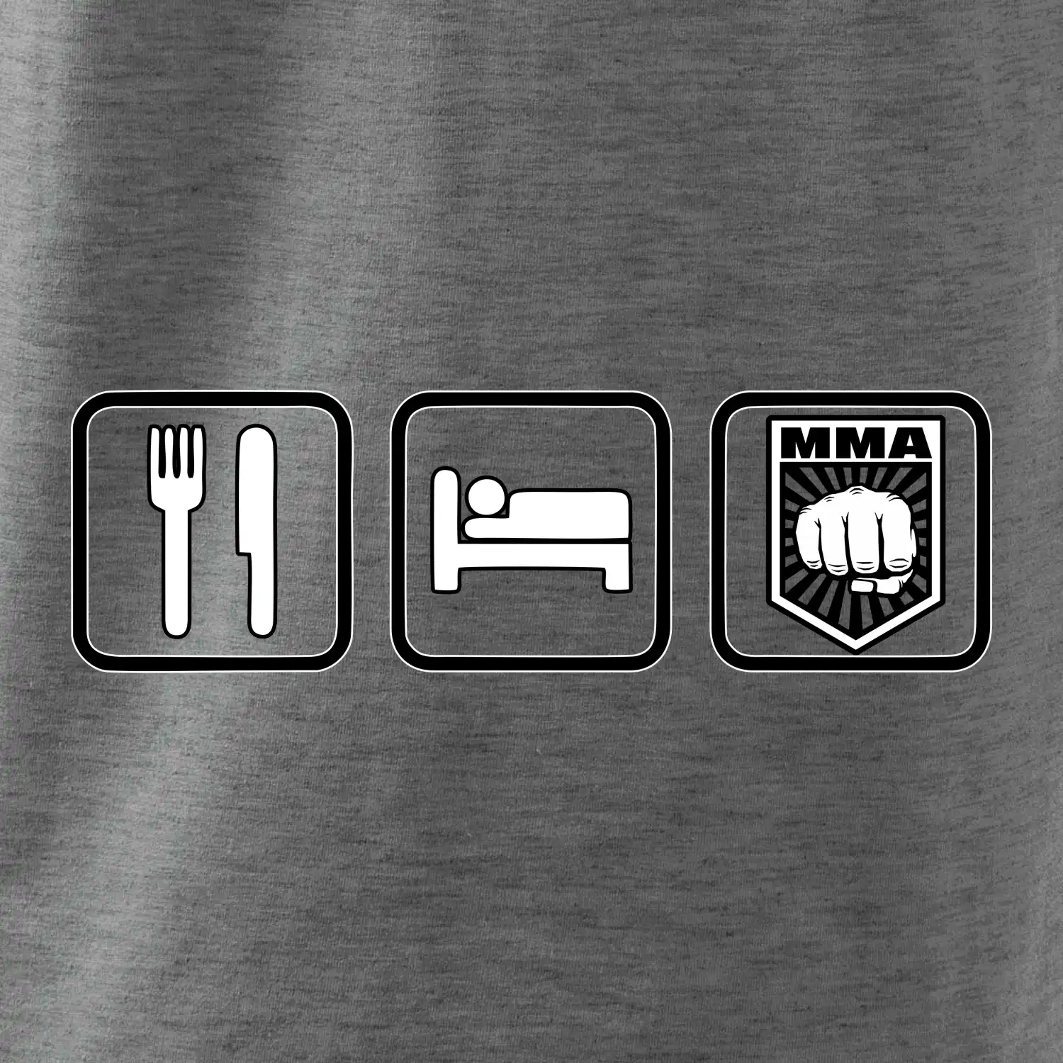 Eat sleep MMA v řádku
