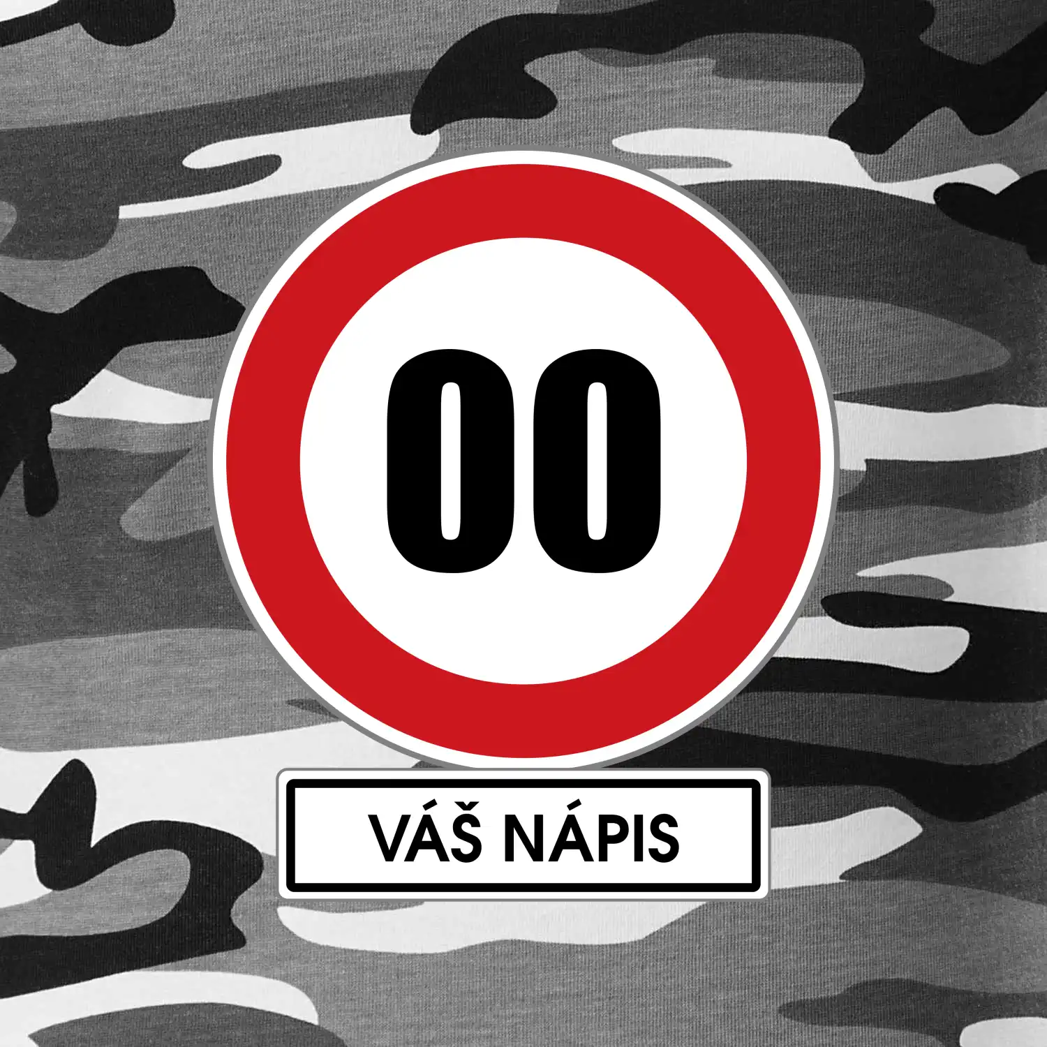 Dopravní značka - rychlost - váš nápis