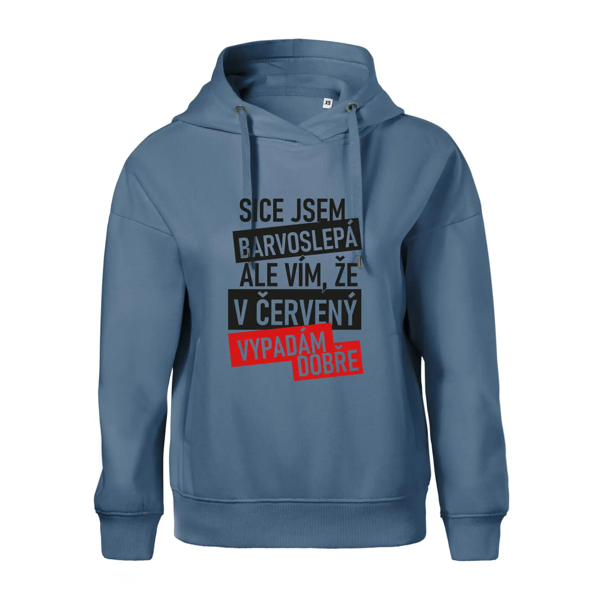 Sice jsem barvoslepá, ale vím, že v červené vypadám dobře
