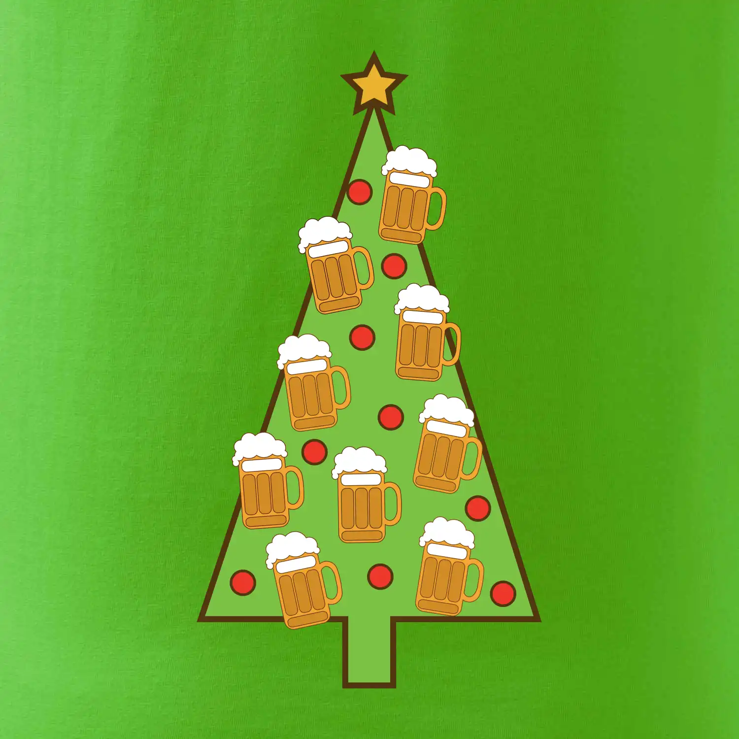 Nic více nepotřebuji - stromeček a pivo (Pecka design)