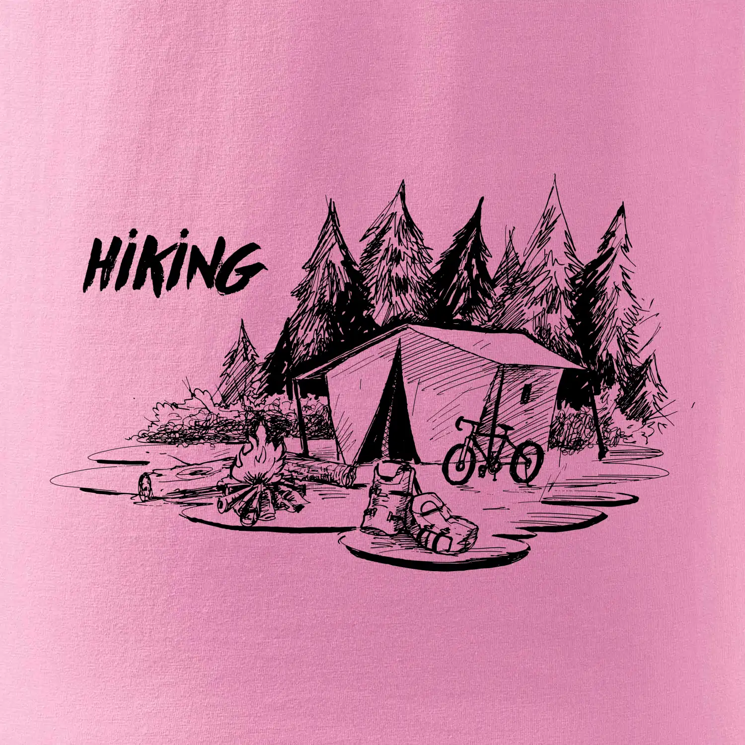 Hiking - obrázek kreslený