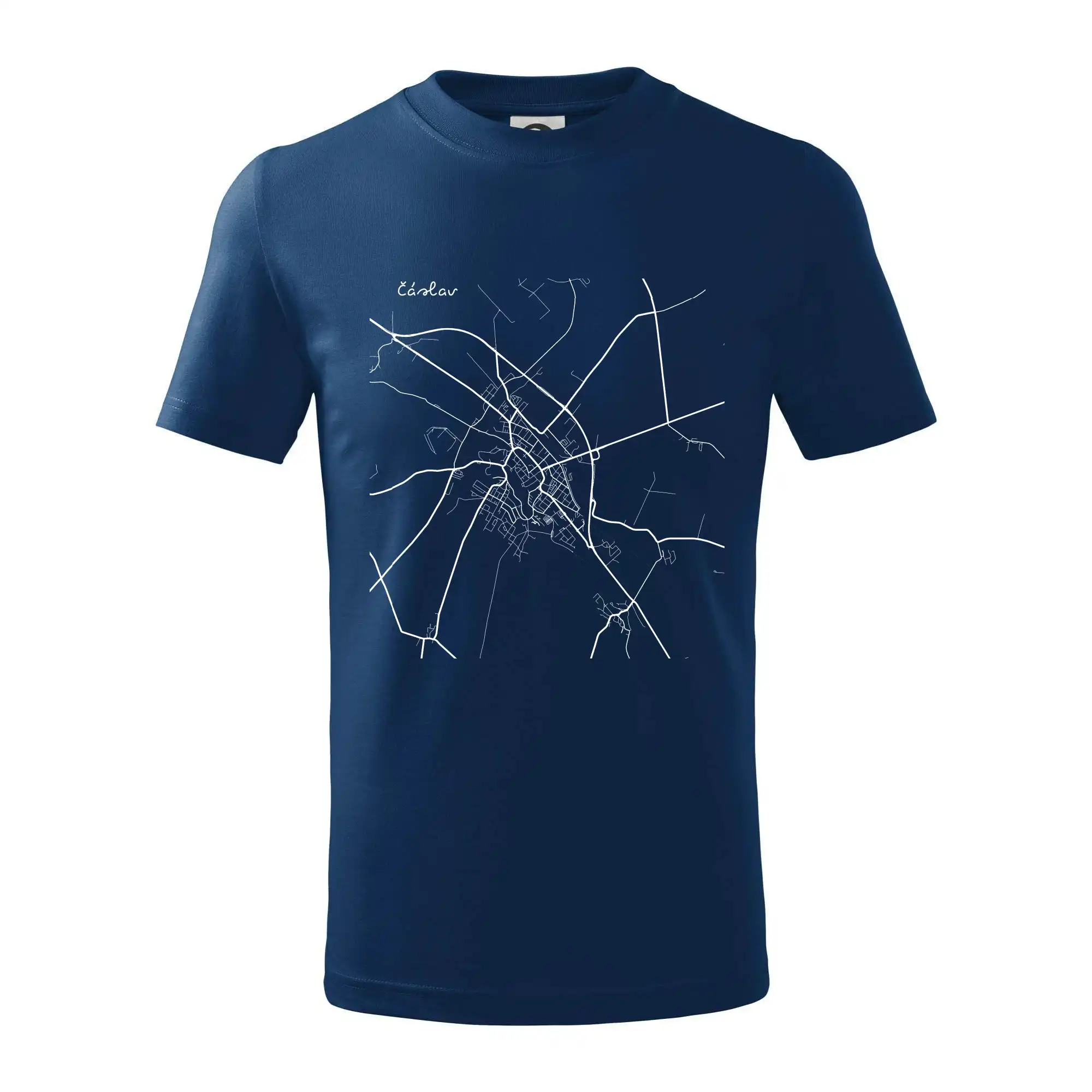 Černobílá mapa Čáslav