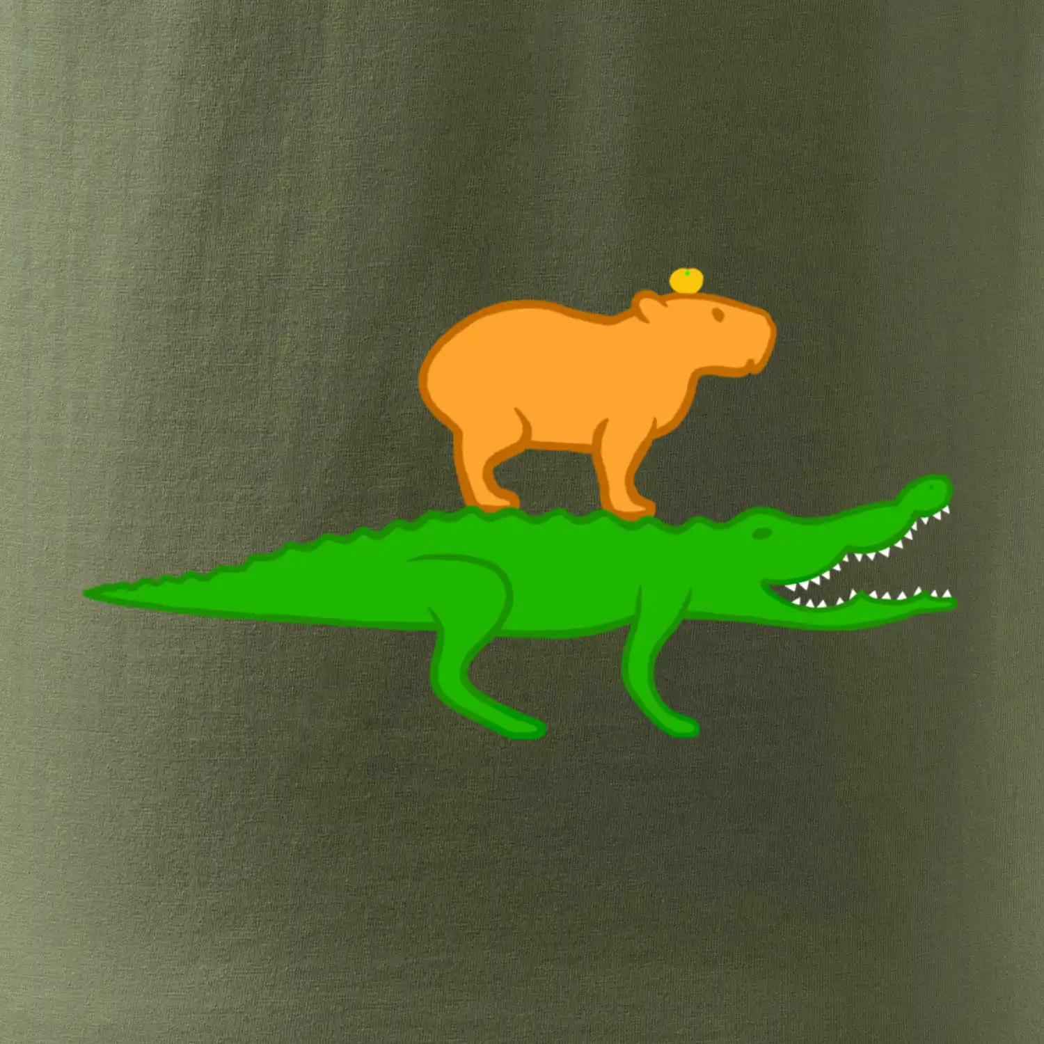 Kapybara na krokodýlovi (Moňas)