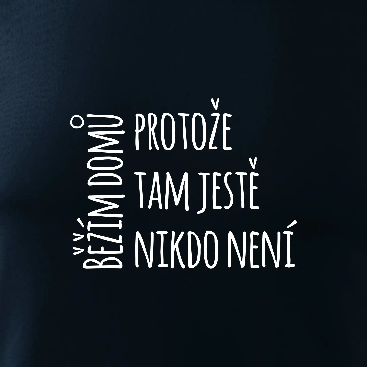 Běžím domů protože tam ještě nikdo není