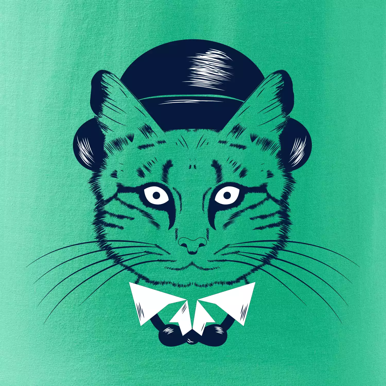 Kočka hipster s kloboukem