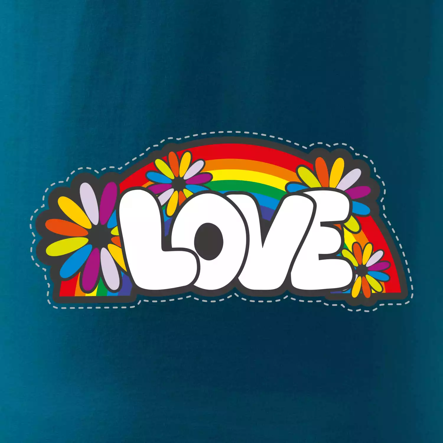 Love s duhou v pozadí